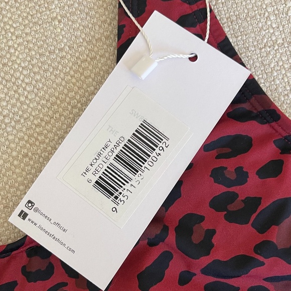 Lioness The Kourtney Bikini Set Red Leopard XS NWT - Picture 7 of 12